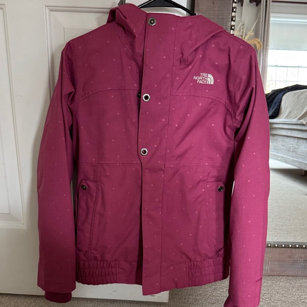 The North Face Magenta Jacket with Dotted Design